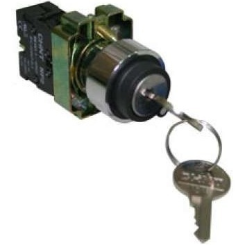 Selector Muletilla Metálico XB2-BG21, 2 posiciones Con Llave 